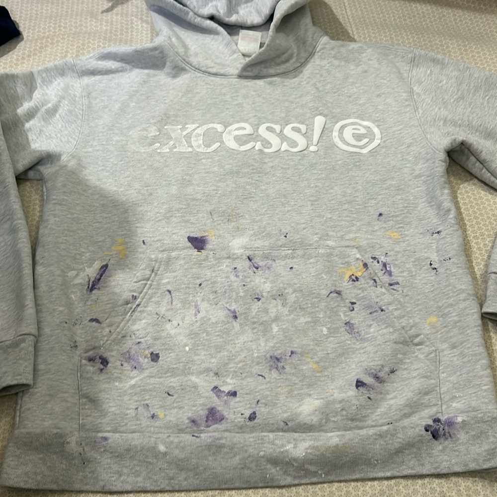 Excess Hoodie size M Youth Gray